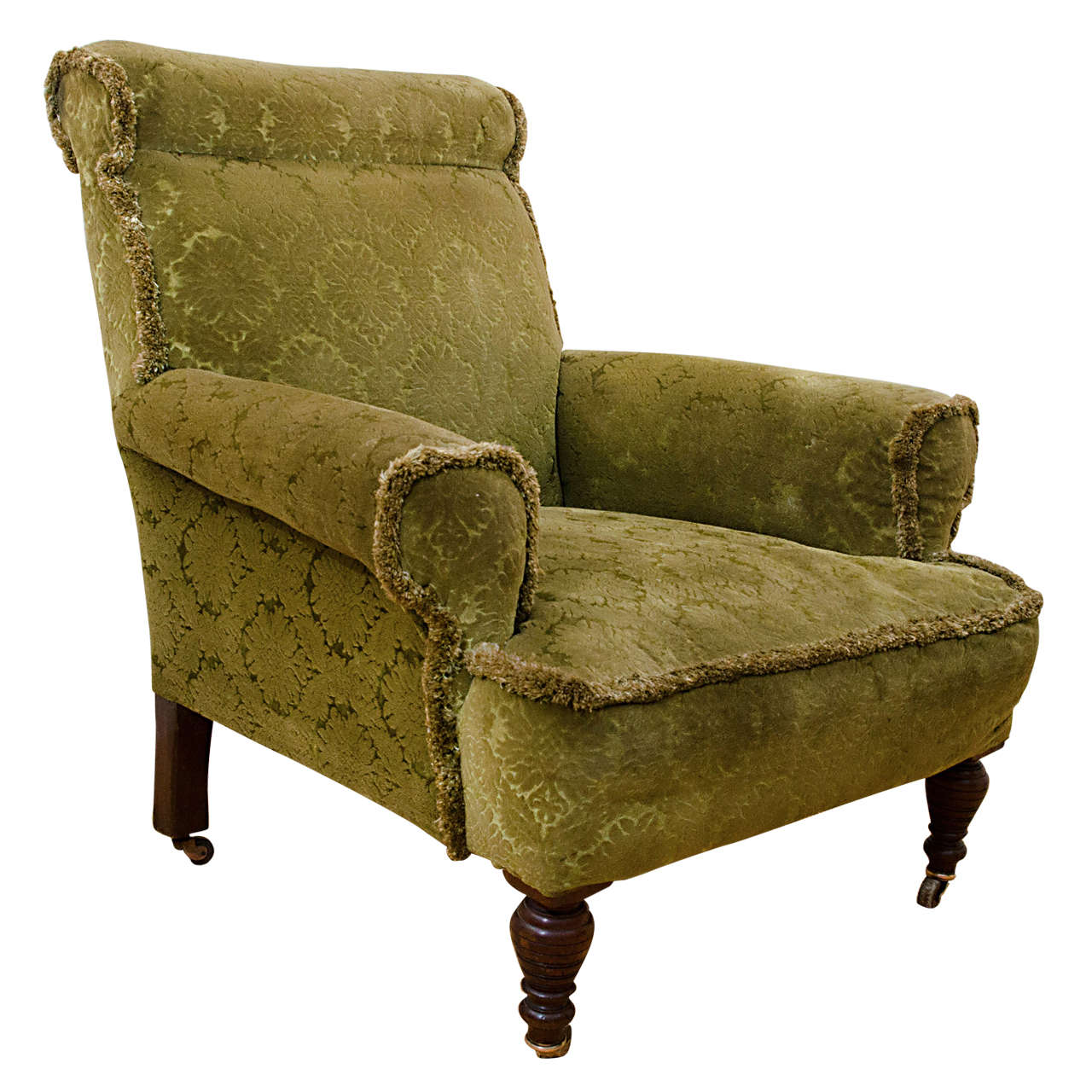 English Late 19th Century Bolster Back Club Chair at 1stdibs