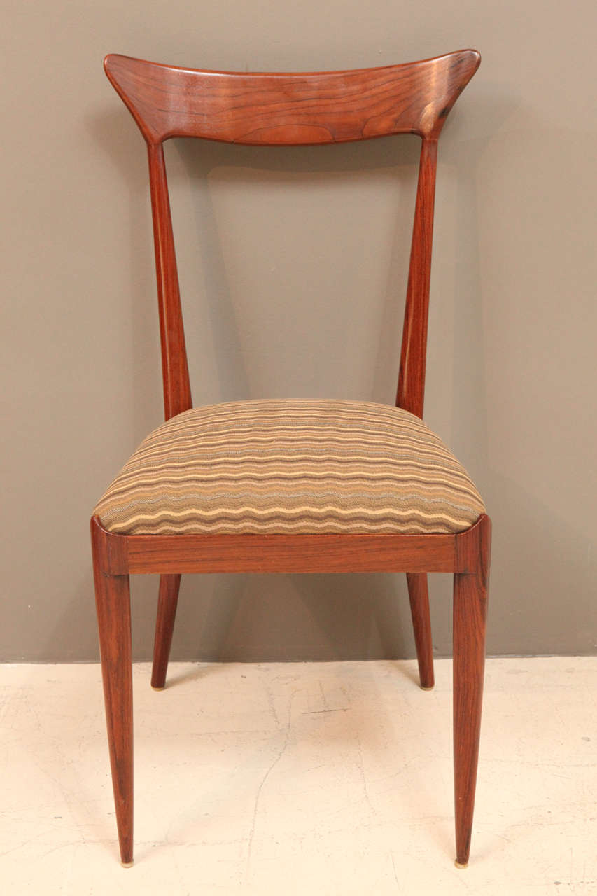 Mid-Century Modern Set of Eight Italian Dining Chairs by Ico Parisi