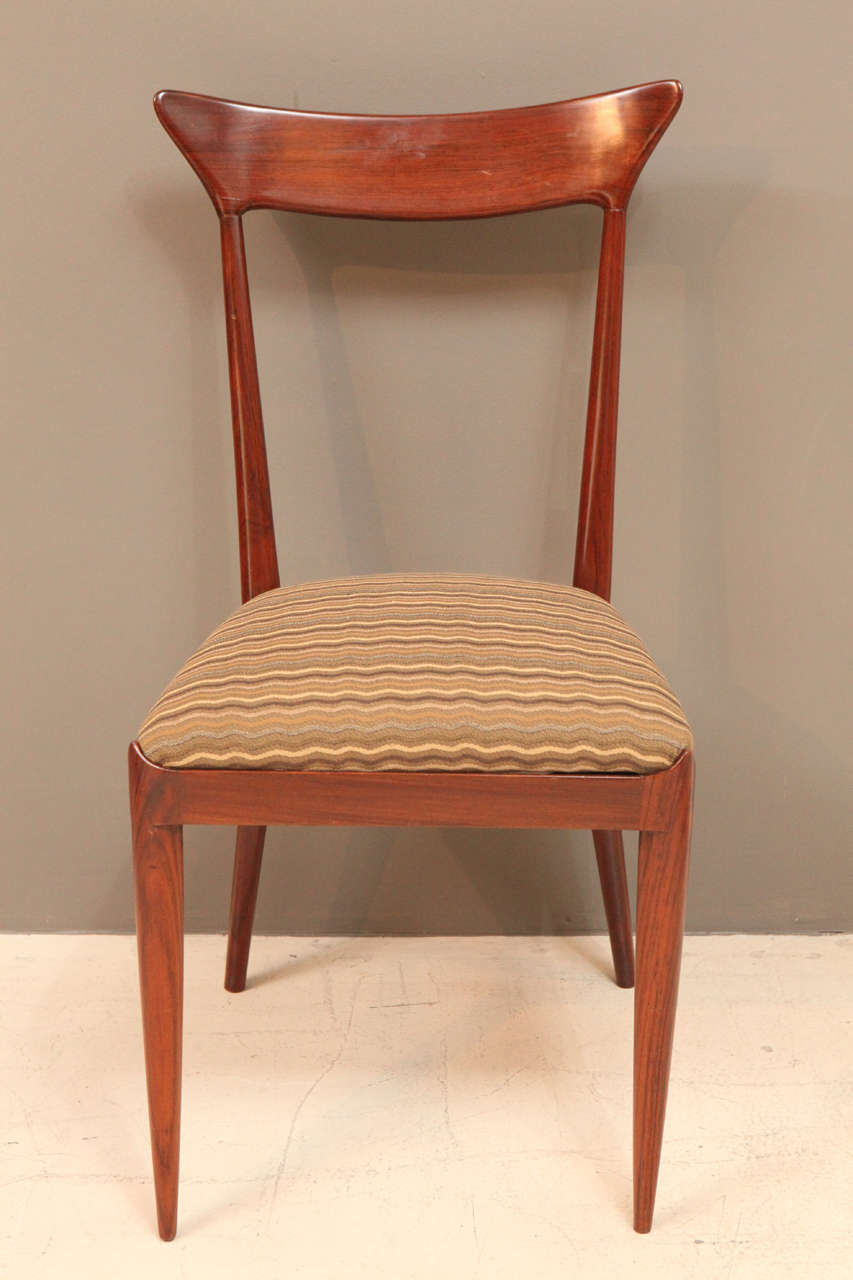 Set of Eight Italian Dining Chairs by Ico Parisi In Excellent Condition In Los Angeles, CA