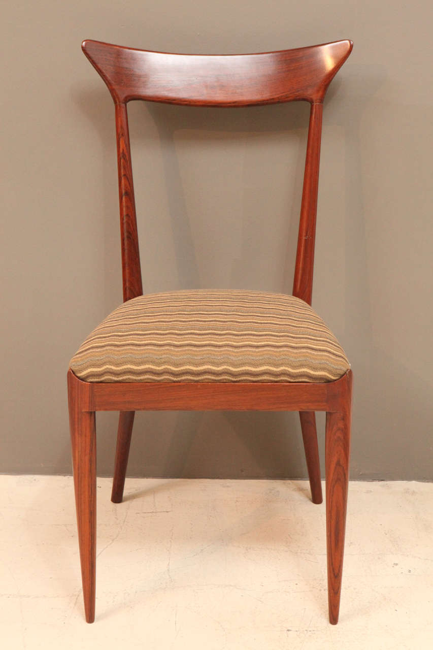 Mid-20th Century Set of Eight Italian Dining Chairs by Ico Parisi