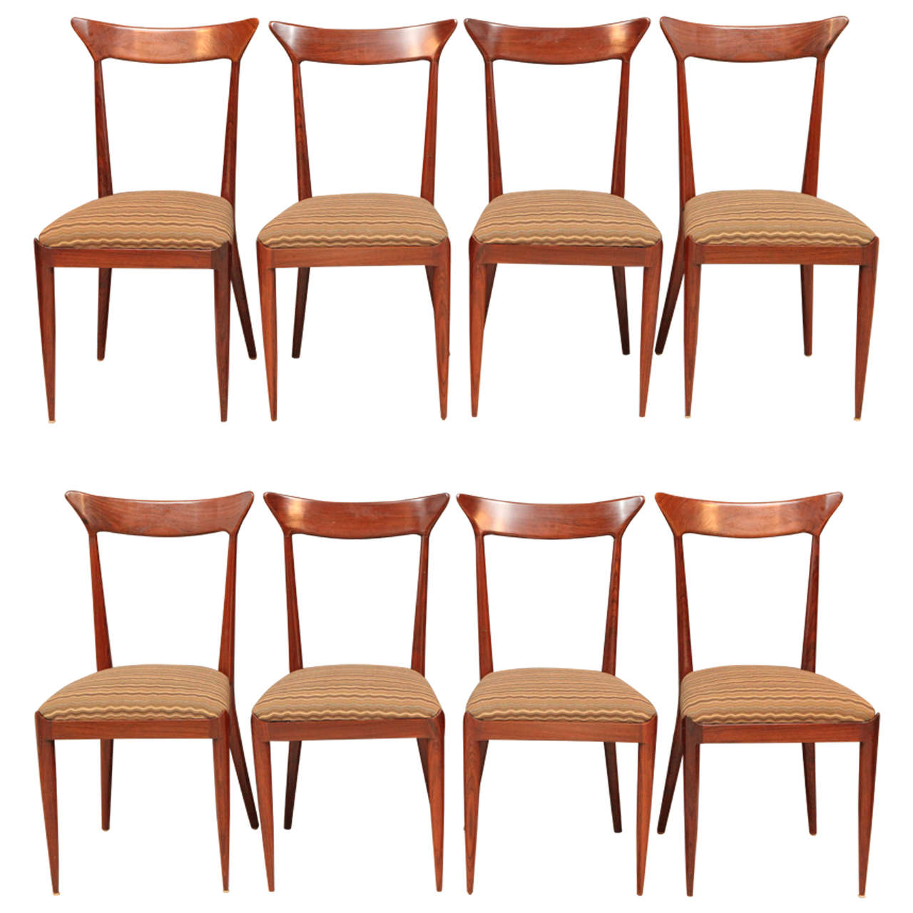 Set of Eight Italian Dining Chairs by Ico Parisi