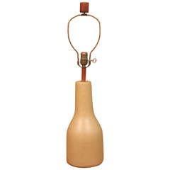 Ceramic Martz Lamp with Matte Mustard Glaze