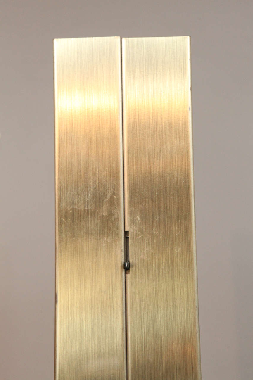 Late 20th Century Brass Column Torchiere by Casella