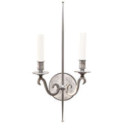 Pewter and Rock Crystal Sconces Parzinger Influence 6