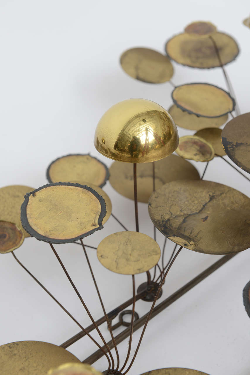 American Brass Raindrops Wall Sculpture by C. Jere, Manufactured by Artisan House