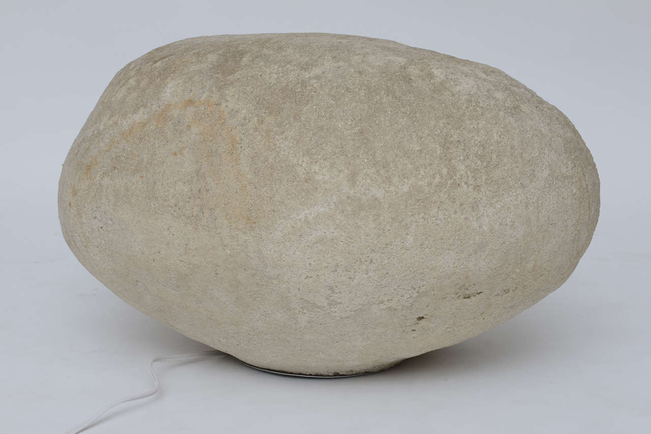 Exceptionally Large Rock Lamp by Andre Cazenave In Excellent Condition In North Miami, FL