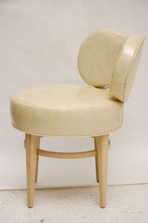 Mid-20th Century Swiveling Vanity Stool by Paul Frankl