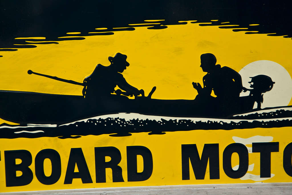 American Evinrude Outdoor Motors Advertising Sign