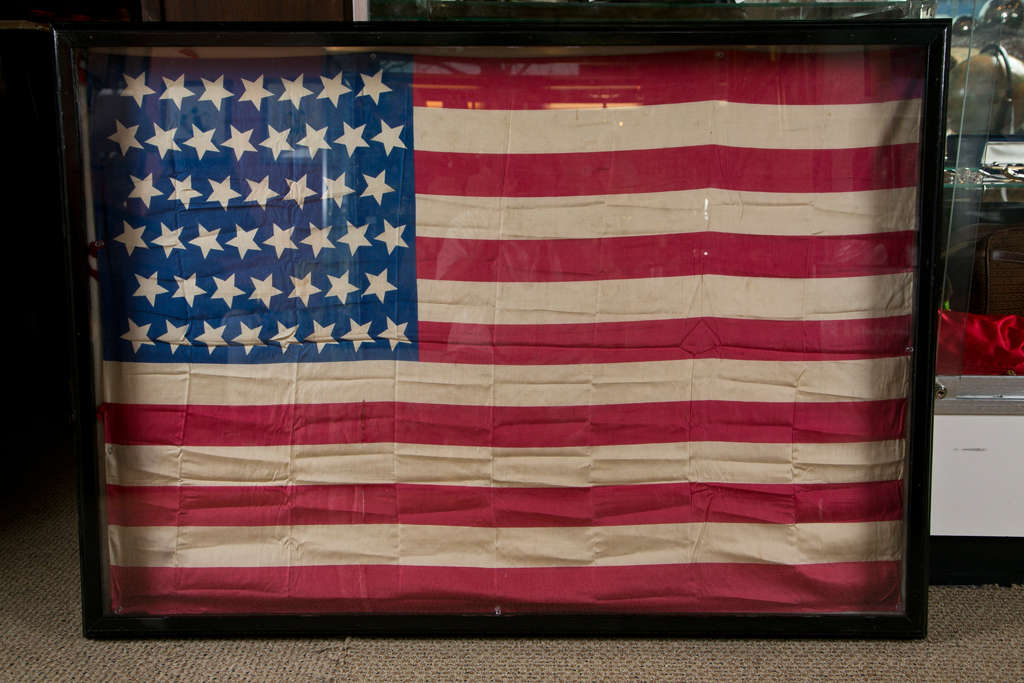 Framed 48 Star American Flag