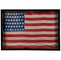 Framed 48 Star American Flag