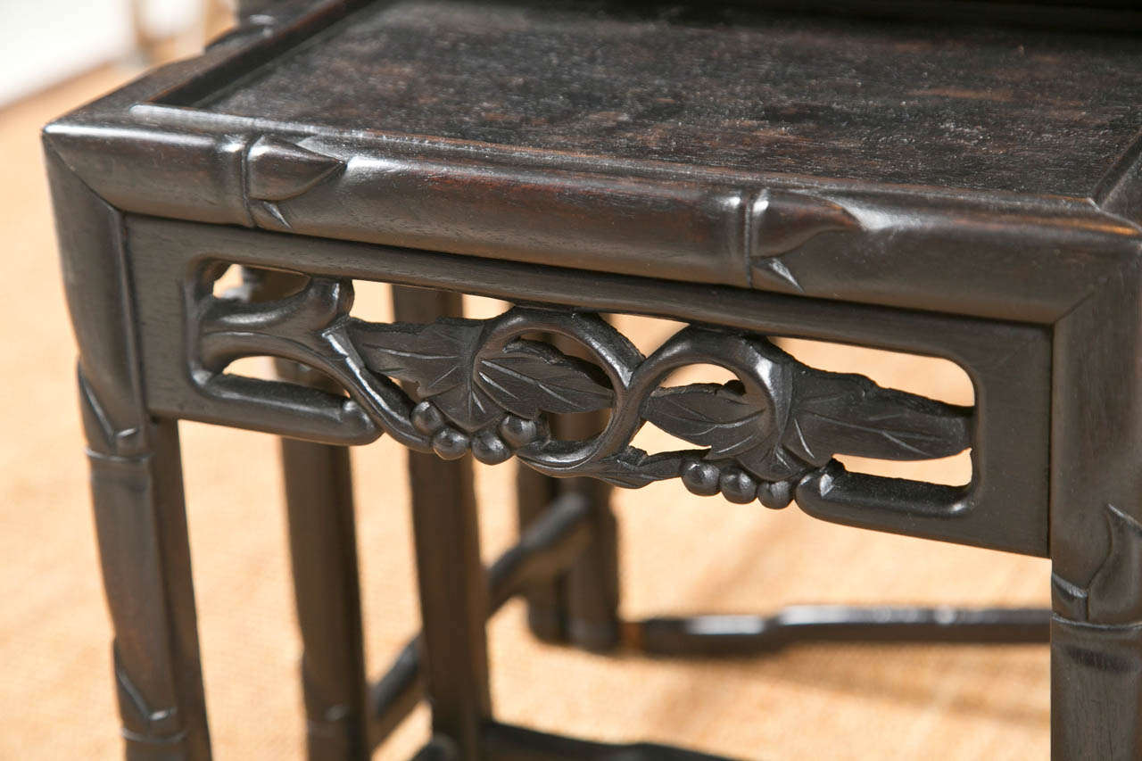 19th Century Chinese Carved Nesting Tables 3