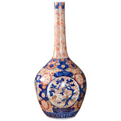 1890's Antique Japanese Palace Size Imari Vase Meiji Period