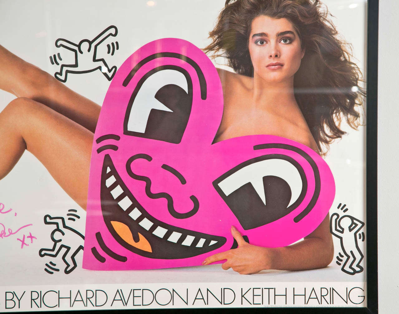 Brooke Shields & Keith Haring Poster by Richard Avedon Signed by Brooke In Excellent Condition In Stamford, CT