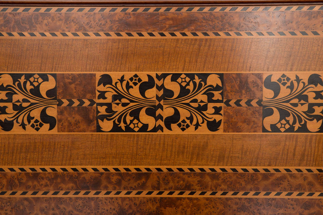 Arts and Crafts George Jack for Morris and co inlaid mahogany sideboard, England circa 1887 For Sale