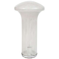 Murano glass lamp with opaque white stripes, Italy circa 1960 3
