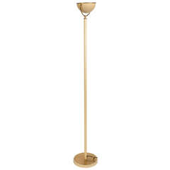 Standard lamp with enameled bowl and stem, Italy circa 1950