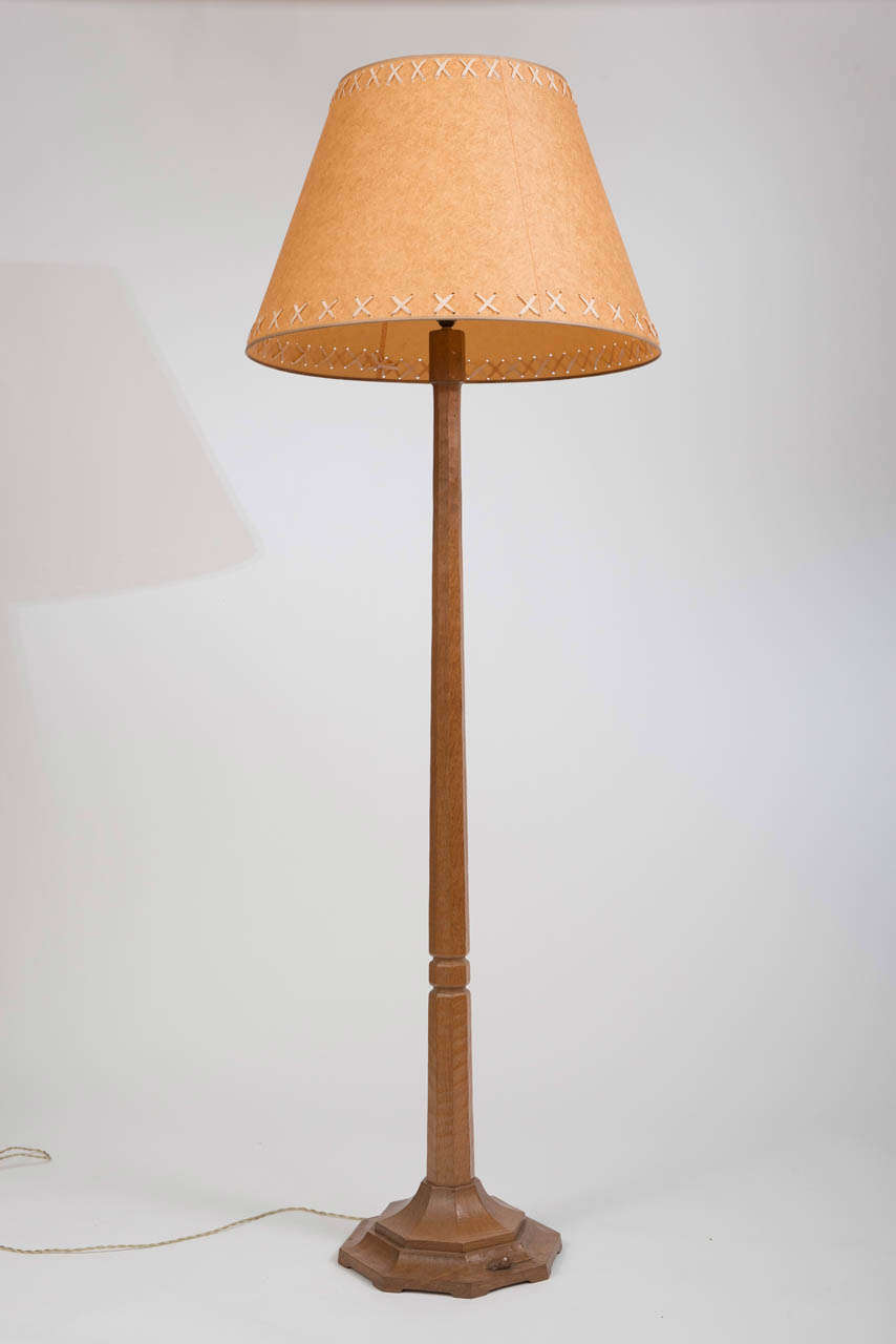 A Robert Thompson “Mouseman” Standing Lamp.
Octagonal column and base.
Carved Mouse.
English
Circa 1950.
137.5 cms high, 33 cm diameter.