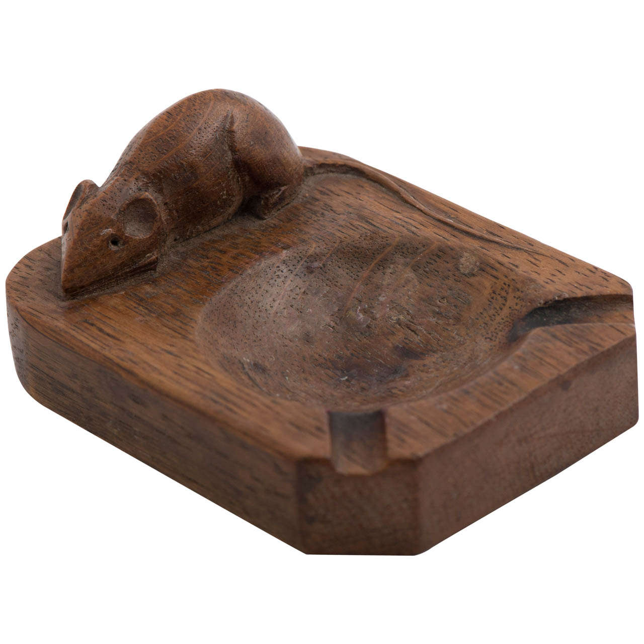 A Robert "Mouseman" Thompson Oak Ashtray at 1stDibs