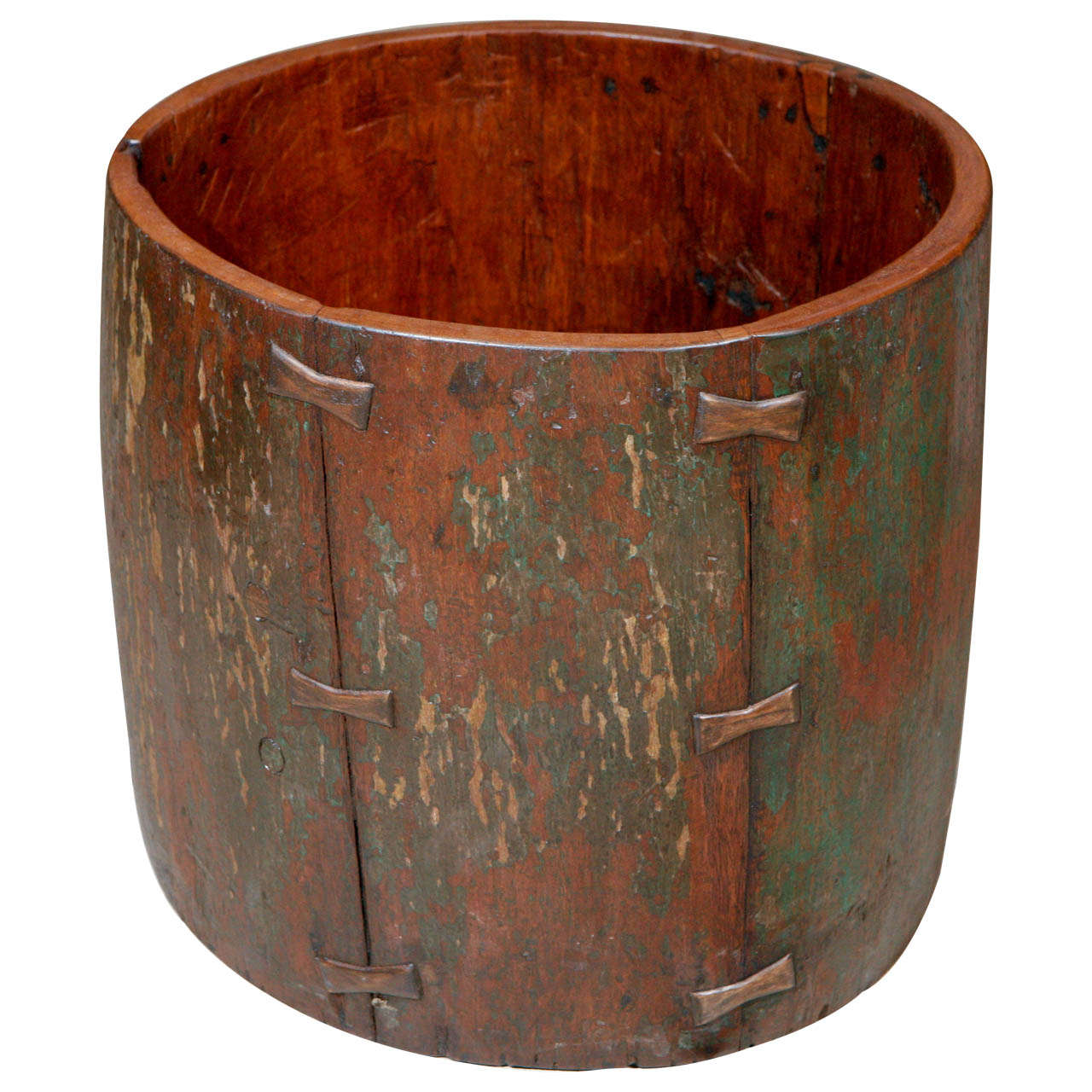 Cylindrical Antique Drum Vessel