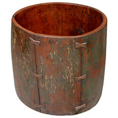 Cylindrical Antique Drum Vessel