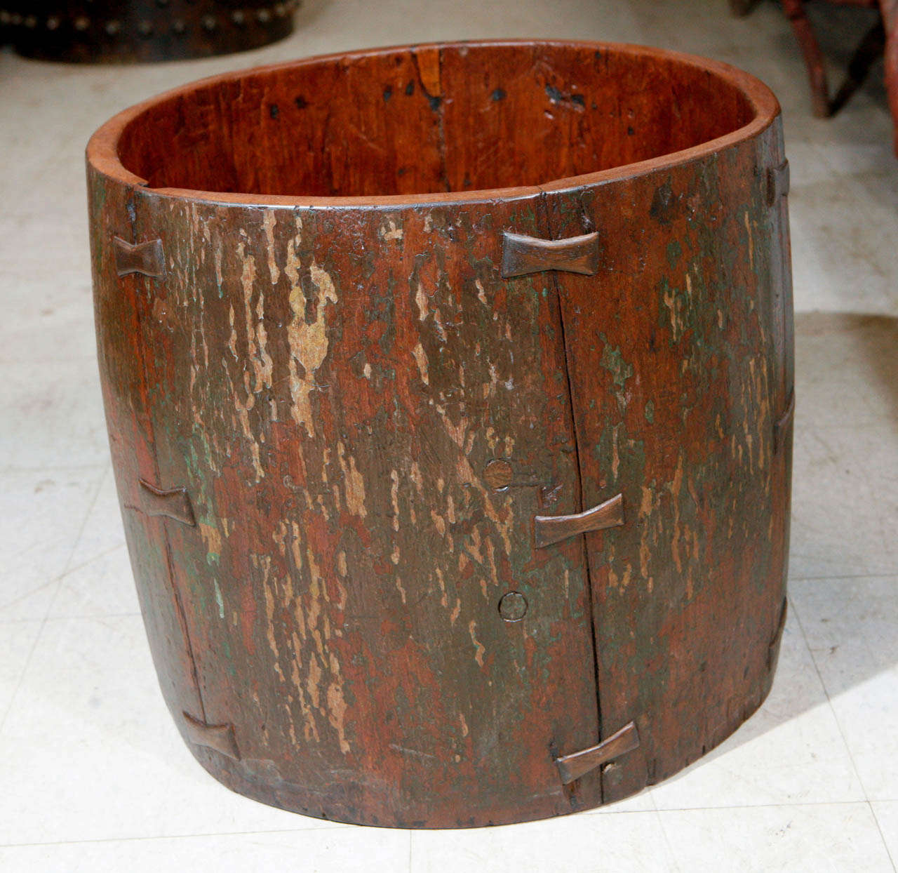 Cylindrical Antique Drum Vessel 2