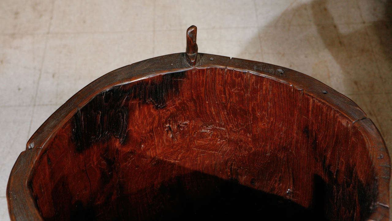 Teak Antique Granary Vessel of Thick Hardwood