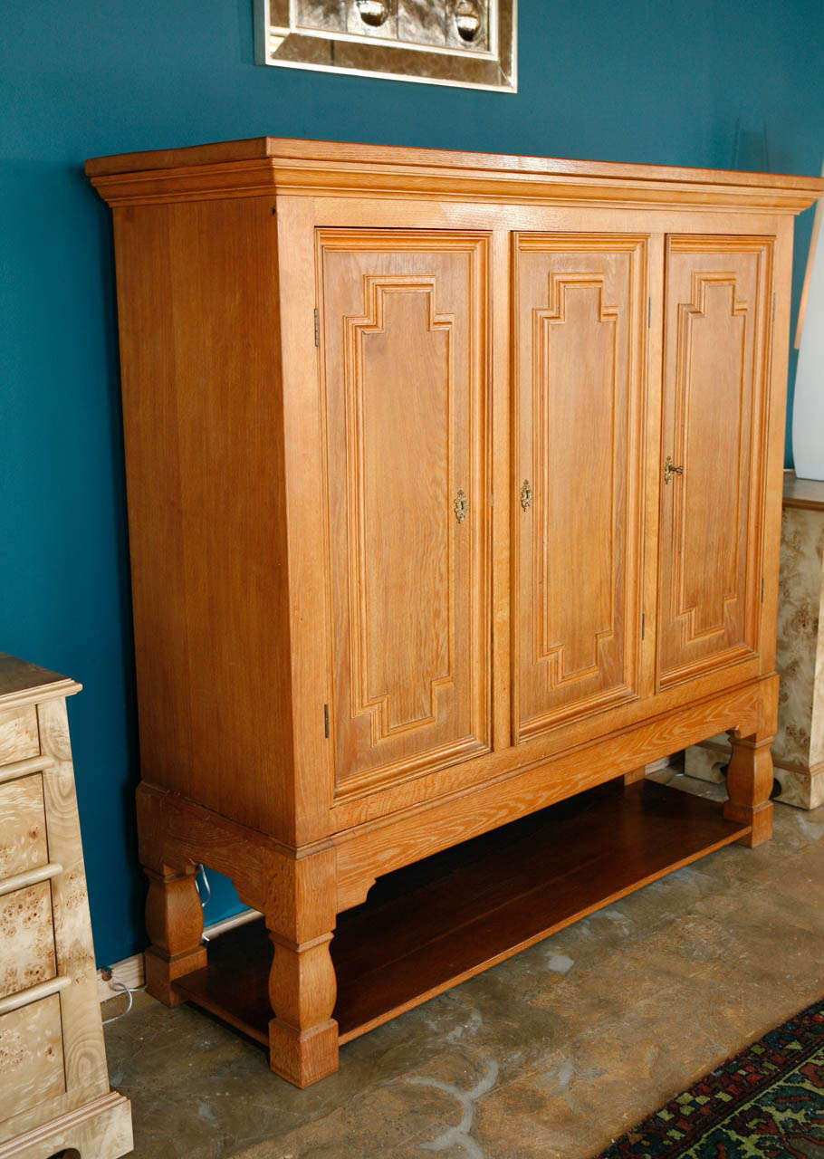 Large French Oak Cabinet 1