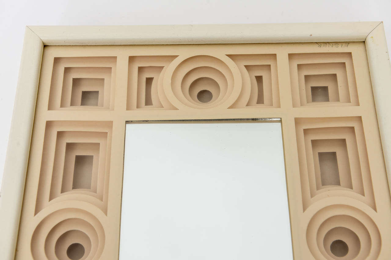 Américain Miroirs en papier sculptés par Jack Eisner