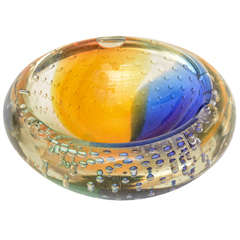 Vintage Bullecante Italian Murano Glass Bowl/Ashtray /SATURDAYSALE