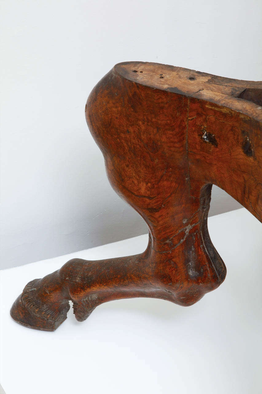 19th Century Saddle Support Made of Four Horse Legs For Sale