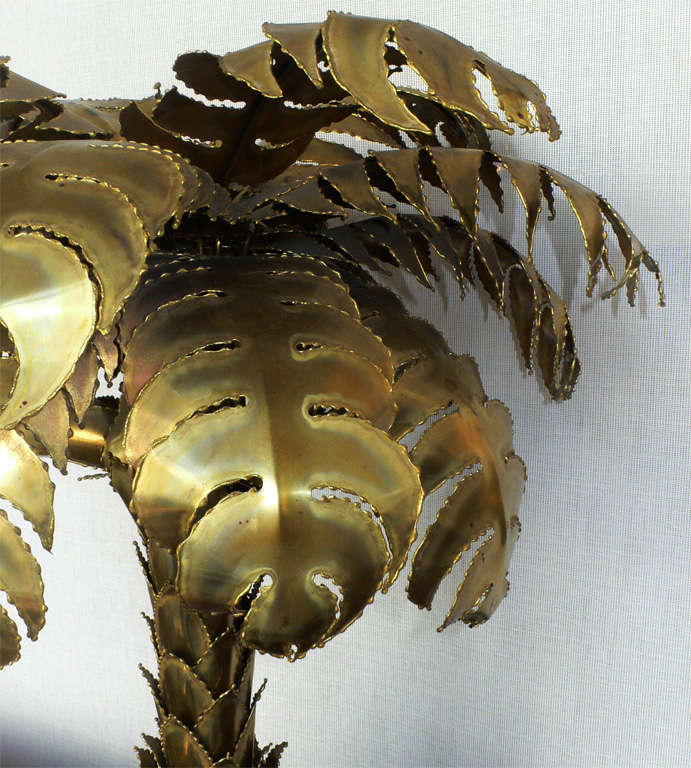 Large 1970s Palm-Shaped Lamp by Maison Jansen For Sale 3