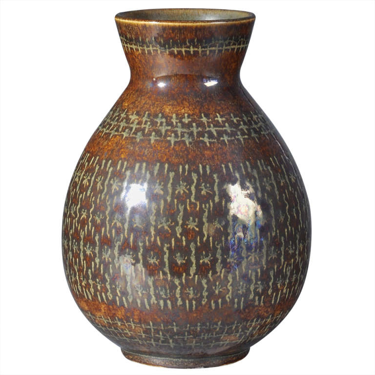 Vase en céramique des années 1940 de Pierre Fouquet en vente