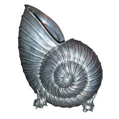 1970s Pewter Shell Stamped by Dior