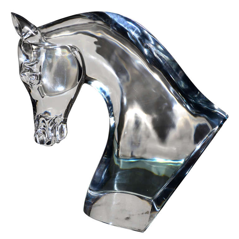 "Horse Head" by Marc Lalique For Sale