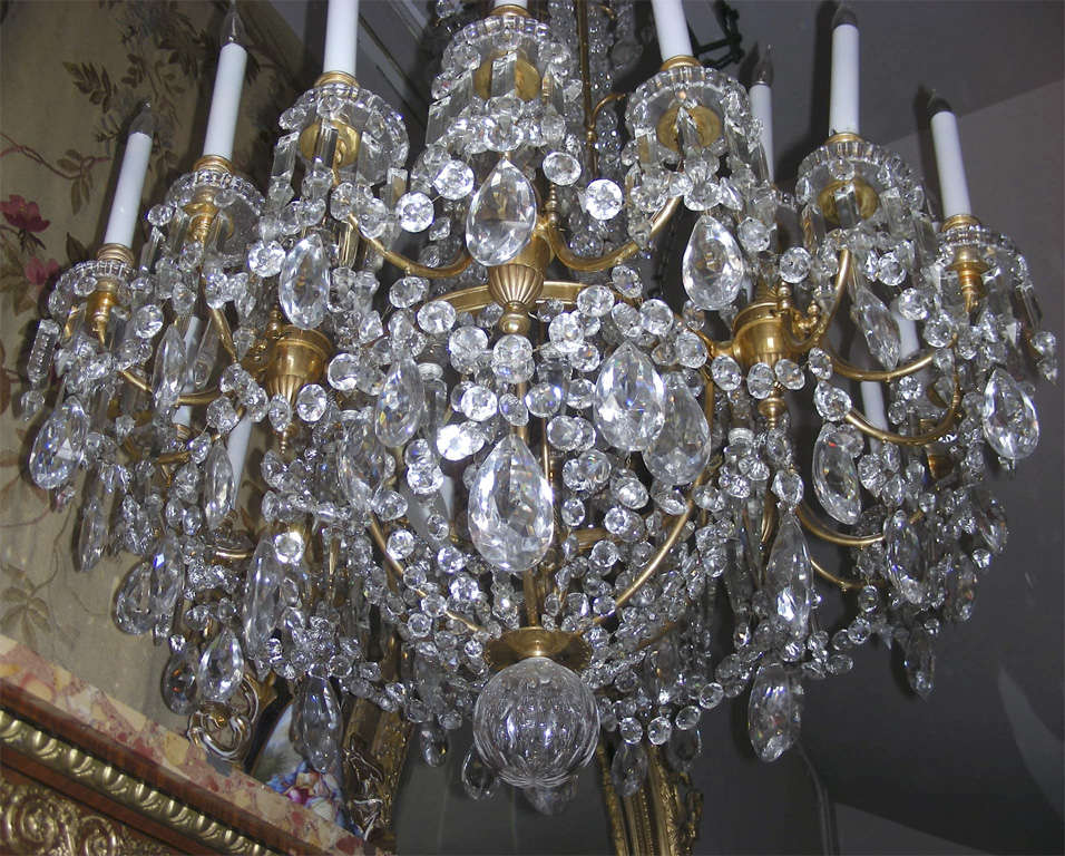 Exceptional 19th Century Signed Baccarat Crystal Chandelier For Sale 5