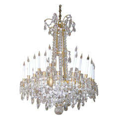Exceptional 19th Century Signed Baccarat Crystal Chandelier