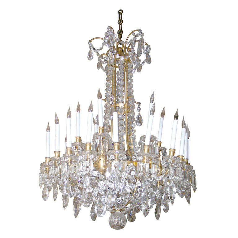 Exceptional 19th Century Signed Baccarat Crystal Chandelier For Sale