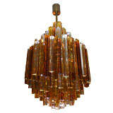 "Venini" chandelier in murano glass.