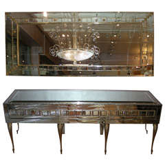 Console and mirror from a venetian palace .