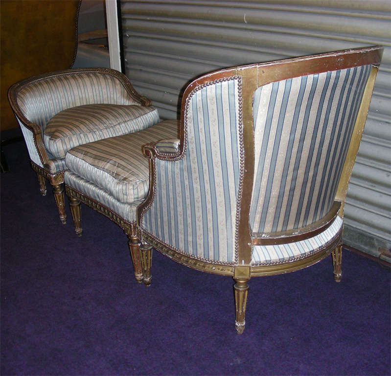 French 1920s Louis XVI Style Duchesse Brisée in Three Parts For Sale