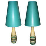 Two Handsome 1970s Italian Alabaster Lamps