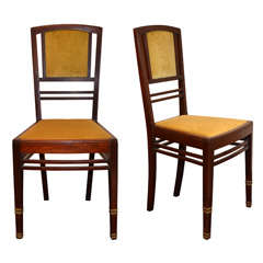 A pair of "Bach" chairs by Gustave Serrurier-Bovy, 1903, Belgium