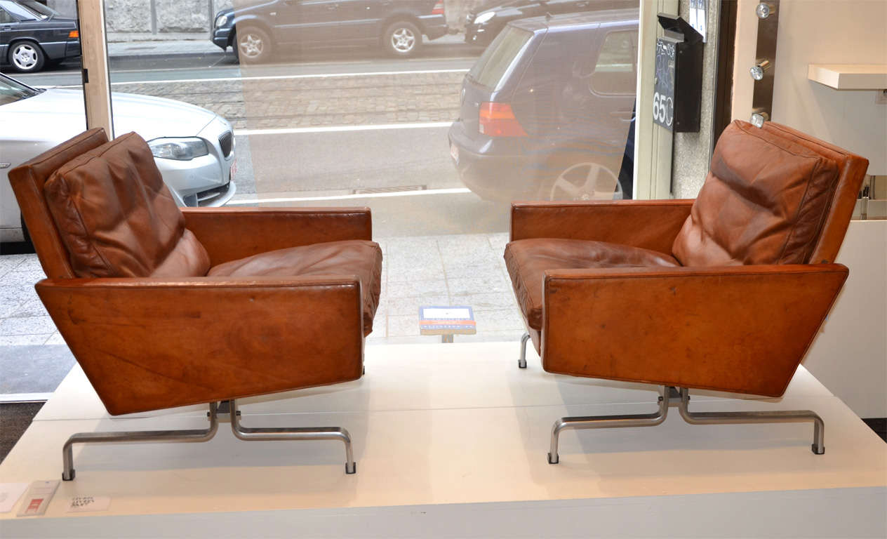 Mid-20th Century Rare pair of PK31 model by Poul Kjaerholm for Kold Christiansen