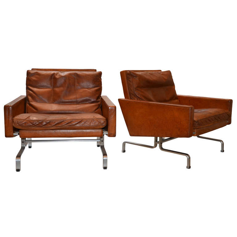 Rare pair of PK31 model by Poul Kjaerholm for Kold Christiansen