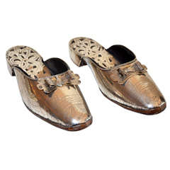 A pair of Solid Silver Indian Slippers,