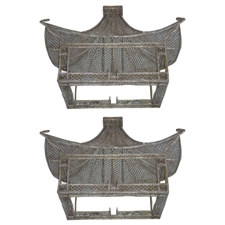 Two 1960s Pagoda-Shaped Chandeliers For Sale