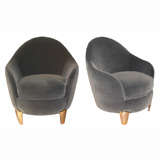 GAROUSTE ET BONETTI totally restored pair of chairs model koala