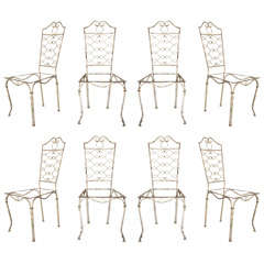 1940
s Wrought Iron Dining-Room Chairs