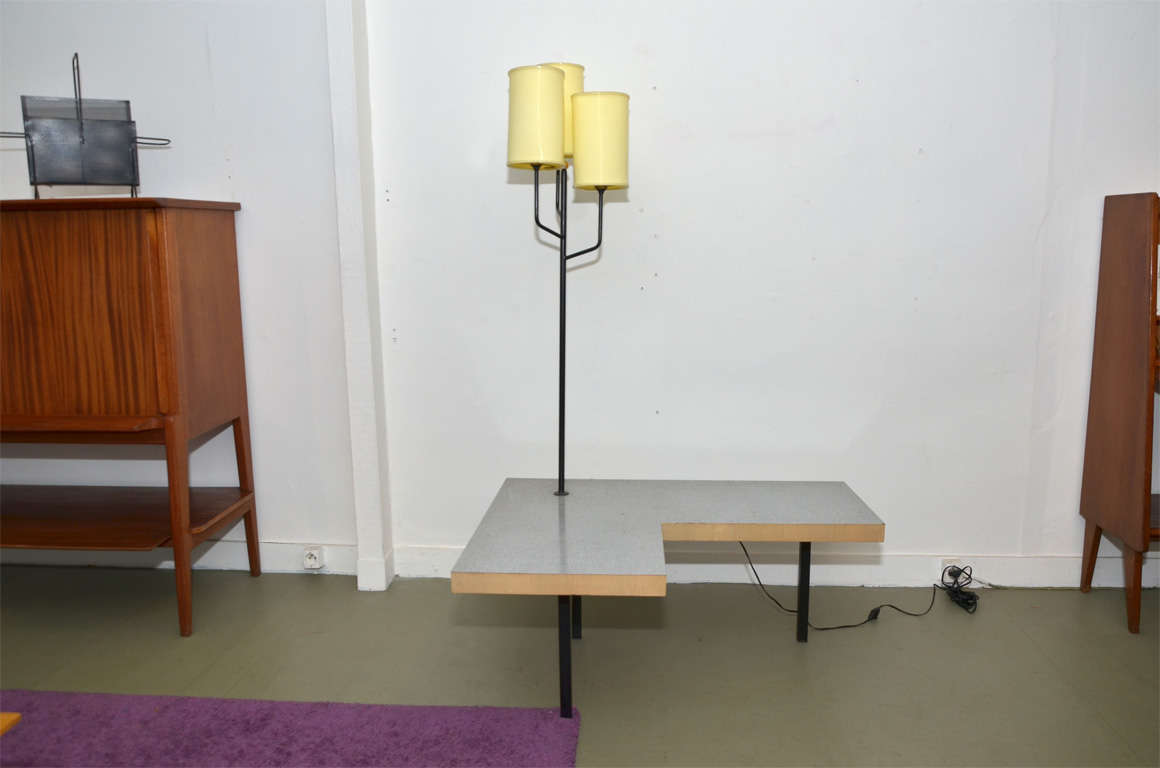Lacquered French Lighting Coffee Table - Circa 1955 For Sale