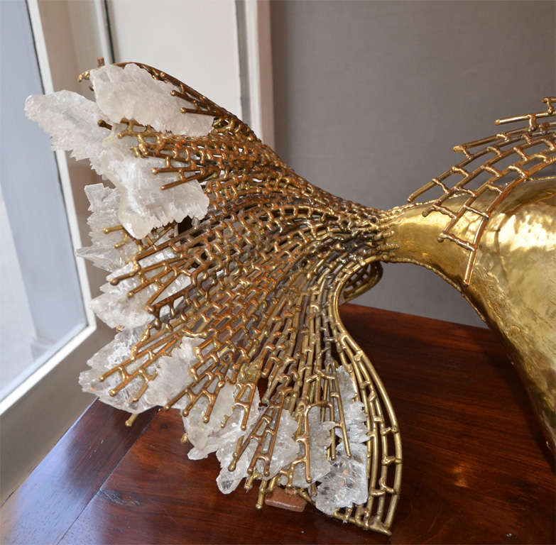 1970's lighting fish sculpture by Richard Faure 1
